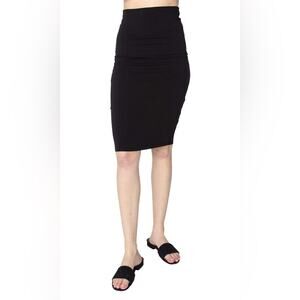 NWT LAmade Trina Black Pencil Skirt Women’s Size Small Fold Over Waist Stretch